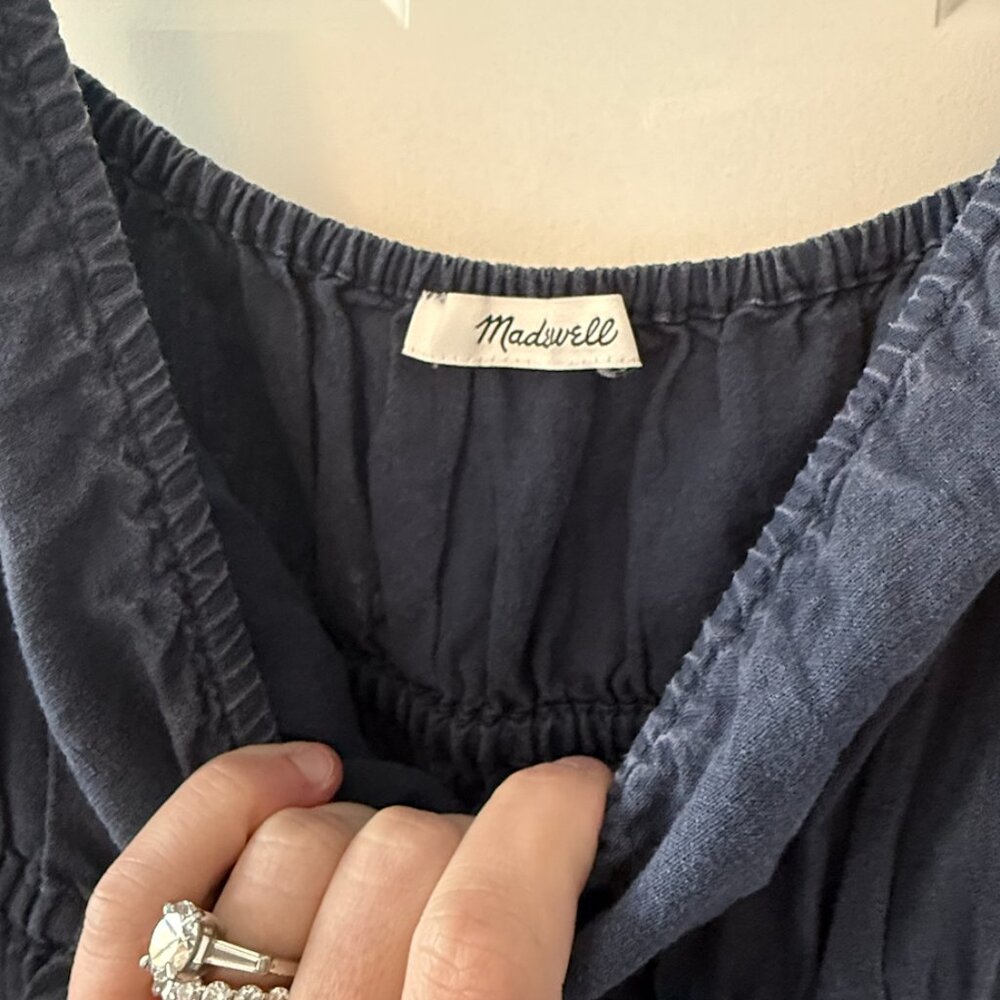 Madewell Petite Linen-Blend Sophie Tank Wide-Leg Jumpsuit - Picture 6 of 7